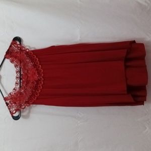 Plum floral lace top large